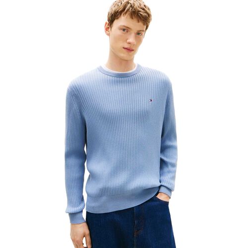 Tommy Hilfiger Rib-Knit Crew Neck Jumper With Cashmere